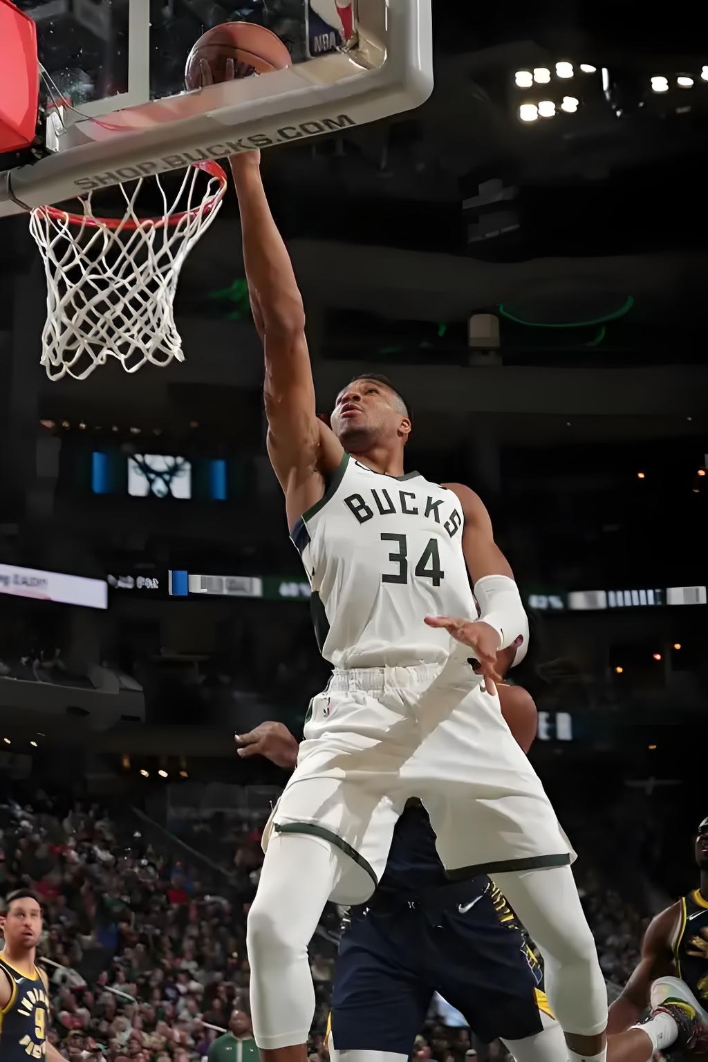 关于活塞主场惨败雄鹿，字母哥独得30分的信息